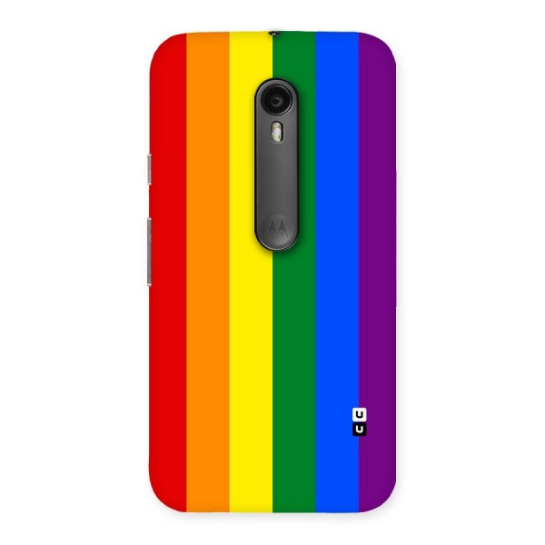 Pride Rainbow Stripes Back Case for Moto G3