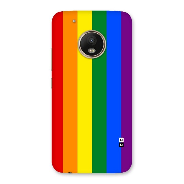 Pride Rainbow Stripes Back Case for Moto G5 Plus