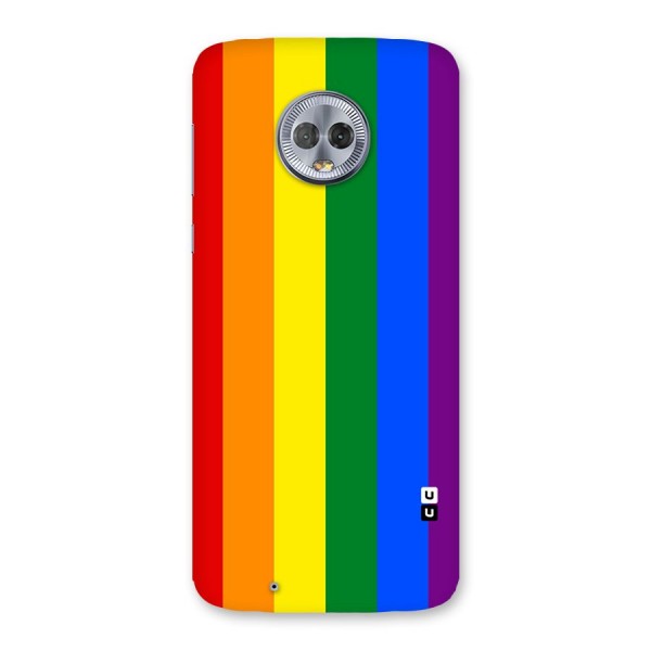 Pride Rainbow Stripes Back Case for Moto G6