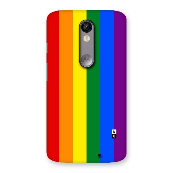 Pride Rainbow Stripes Back Case for Moto X Force