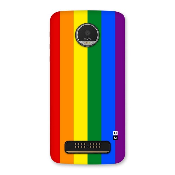 Pride Rainbow Stripes Back Case for Moto Z Play