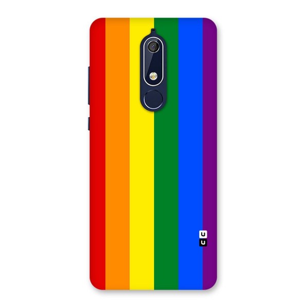 Pride Rainbow Stripes Back Case for Nokia 5.1