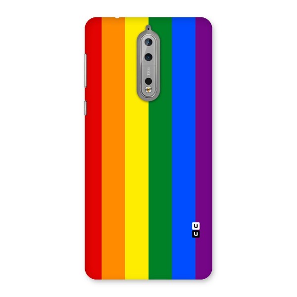 Pride Rainbow Stripes Back Case for Nokia 8