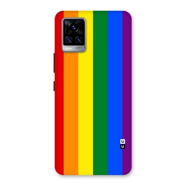 Pride Rainbow Stripes Back Case for Vivo V20 Pro