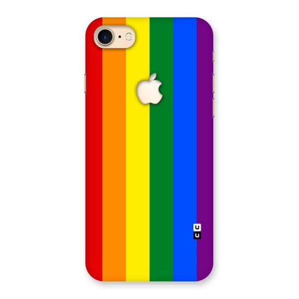 Pride Rainbow Stripes Back Case for iPhone 7 Apple Cut