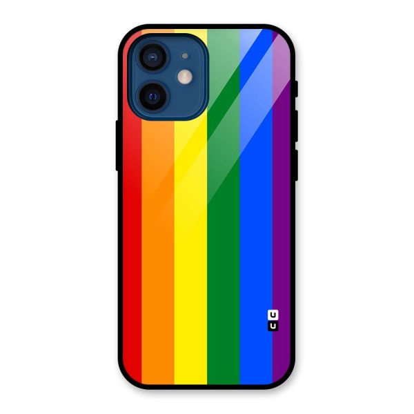 Pride Rainbow Stripes Glass Back Case for iPhone 12 Mini