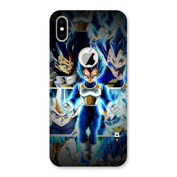 Prince Vegeta Back Case for iPhone XS Logo Cut