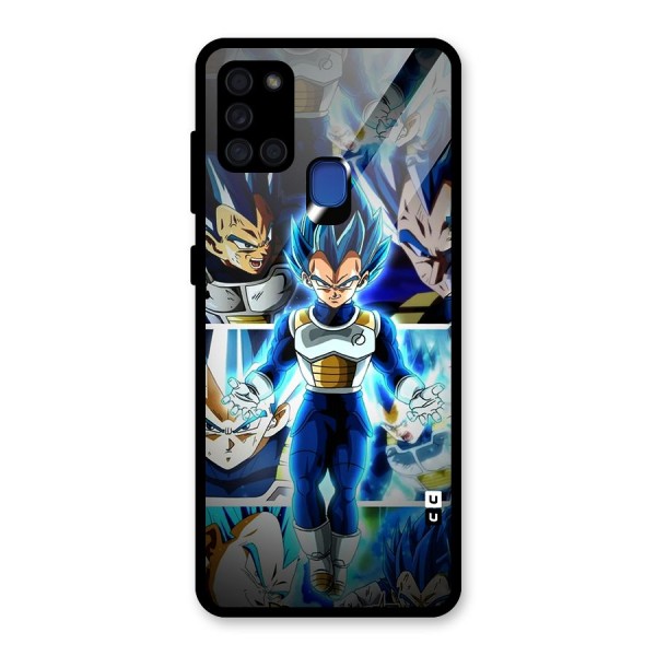 Prince Vegeta Glass Back Case for Galaxy A21s