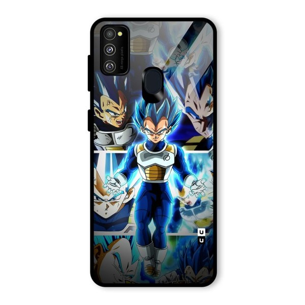 Prince Vegeta Glass Back Case for Galaxy M21