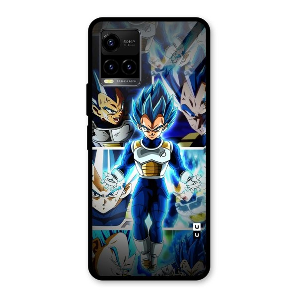 Prince Vegeta Glass Back Case for Vivo Y21G