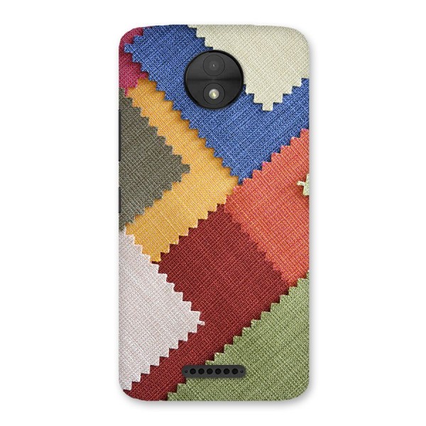 Printed Fabric Back Case for Moto C