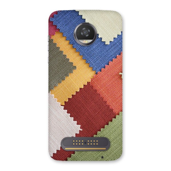 Printed Fabric Back Case for Moto Z2 Play