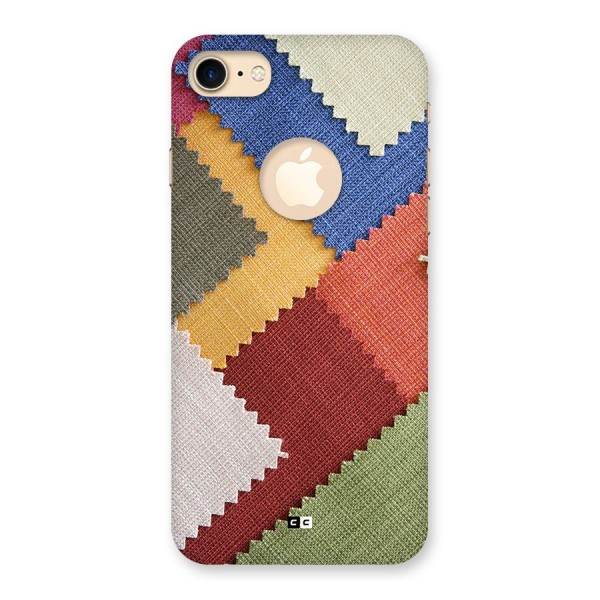 Printed Fabric Back Case for iPhone 8 Logo Cut