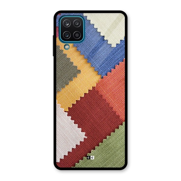 Printed Fabric Glass Back Case for Galaxy A12