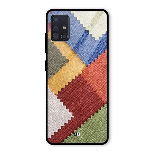 Printed Fabric Glass Back Case for Galaxy A51