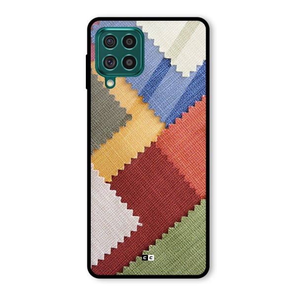 Printed Fabric Glass Back Case for Galaxy F62