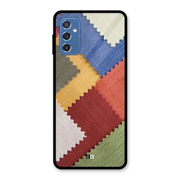 Printed Fabric Glass Back Case for Galaxy M52 5G