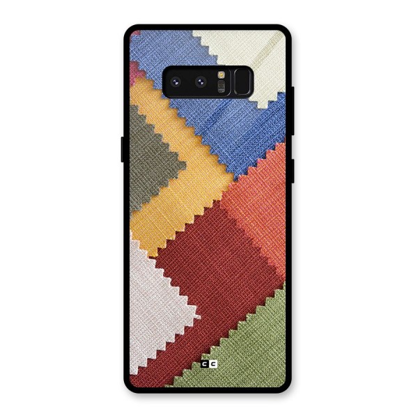 Printed Fabric Glass Back Case for Galaxy Note 8