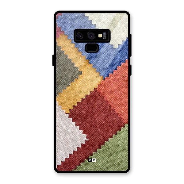 Printed Fabric Glass Back Case for Galaxy Note 9