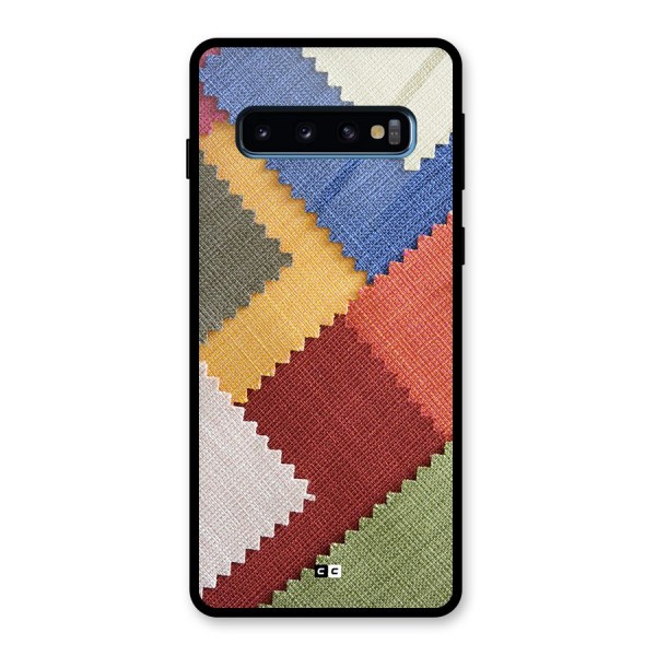 Printed Fabric Glass Back Case for Galaxy S10