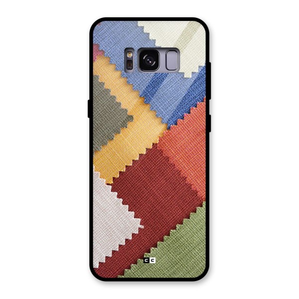 Printed Fabric Glass Back Case for Galaxy S8