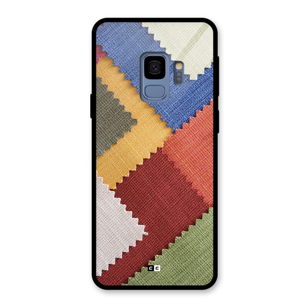 Printed Fabric Glass Back Case for Galaxy S9