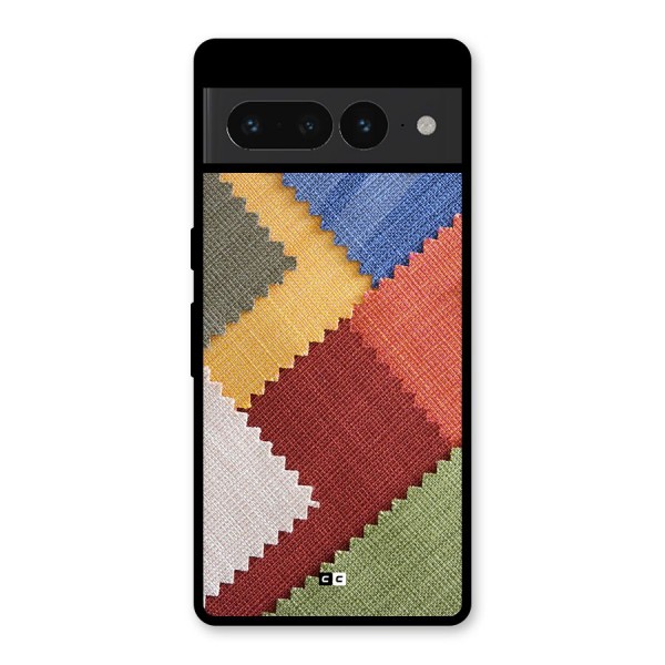 Printed Fabric Glass Back Case for Google Pixel 7 Pro