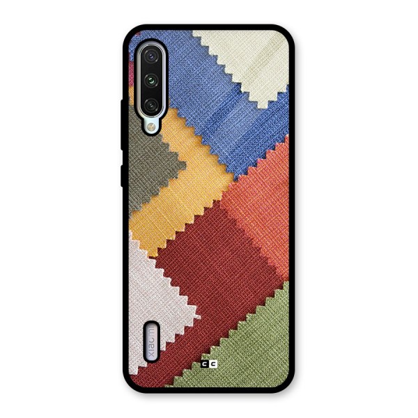 Printed Fabric Glass Back Case for Mi A3