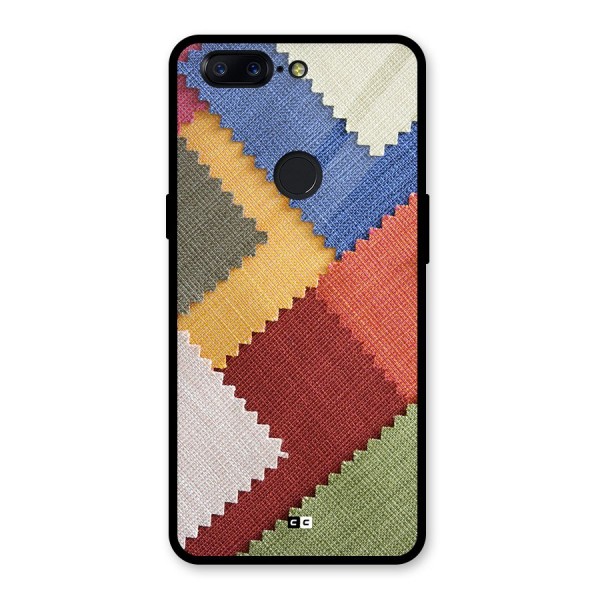 Printed Fabric Glass Back Case for OnePlus 5T