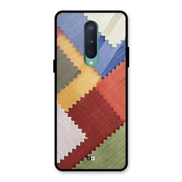 Printed Fabric Glass Back Case for OnePlus 8