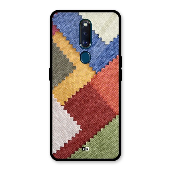 Printed Fabric Glass Back Case for Oppo F11 Pro