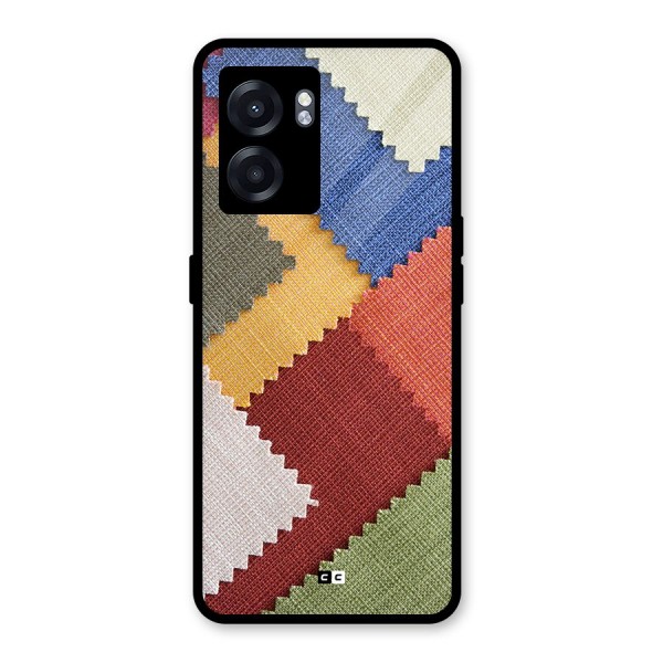 Printed Fabric Glass Back Case for Oppo K10 (5G)