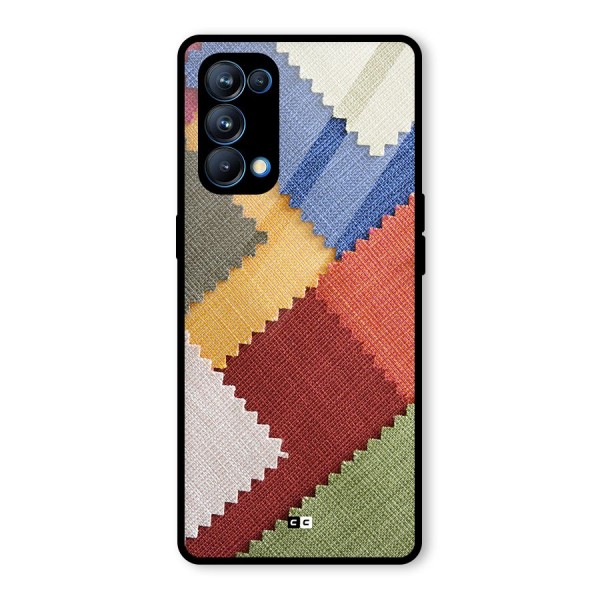 Printed Fabric Glass Back Case for Oppo Reno5 Pro 5G