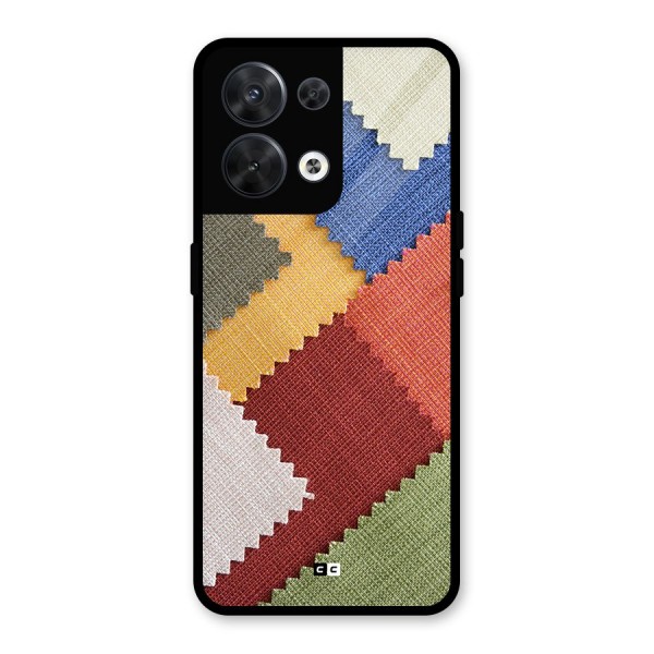 Printed Fabric Glass Back Case for Oppo Reno8 5G