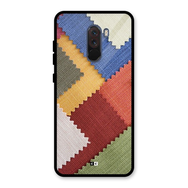 Printed Fabric Glass Back Case for Poco F1