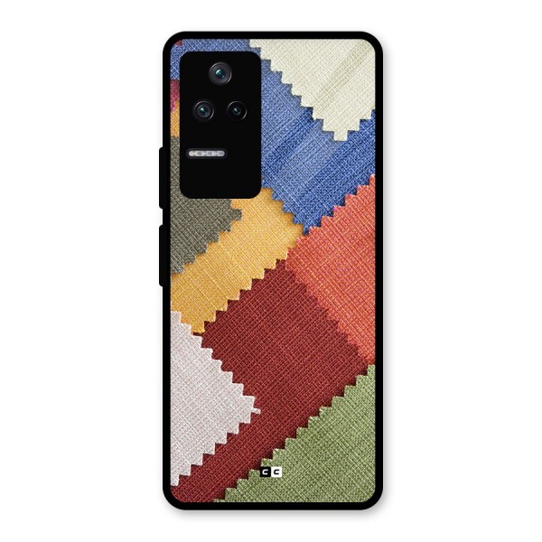 Printed Fabric Glass Back Case for Poco F4 5G