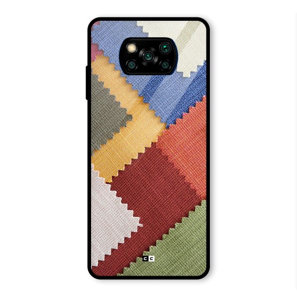 Printed Fabric Glass Back Case for Poco X3 Pro