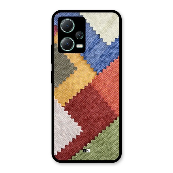 Printed Fabric Glass Back Case for Poco X5