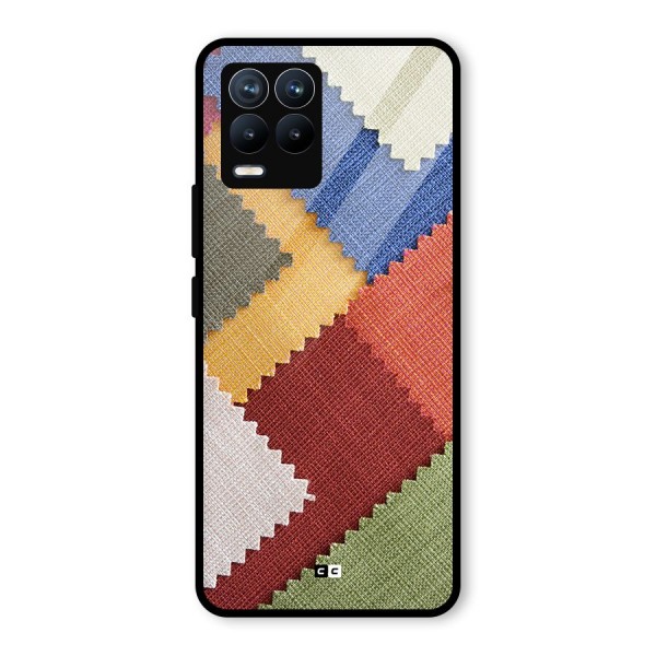 Printed Fabric Glass Back Case for Realme 8 Pro