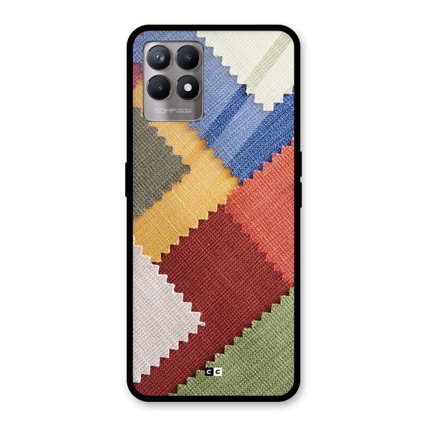 Printed Fabric Glass Back Case for Realme 8i