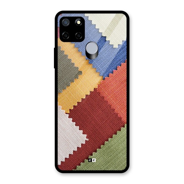 Printed Fabric Glass Back Case for Realme Narzo 20