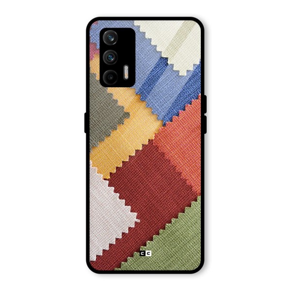 Printed Fabric Glass Back Case for Realme X7 Max