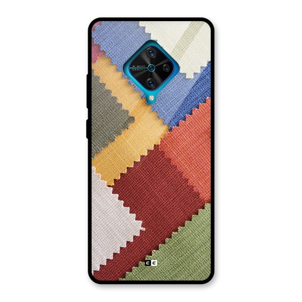 Printed Fabric Glass Back Case for Vivo S1 Pro