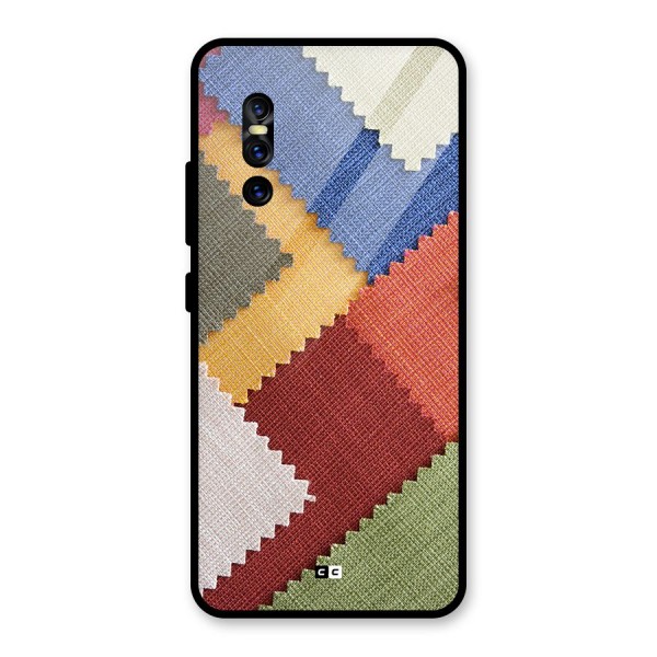 Printed Fabric Glass Back Case for Vivo V15 Pro