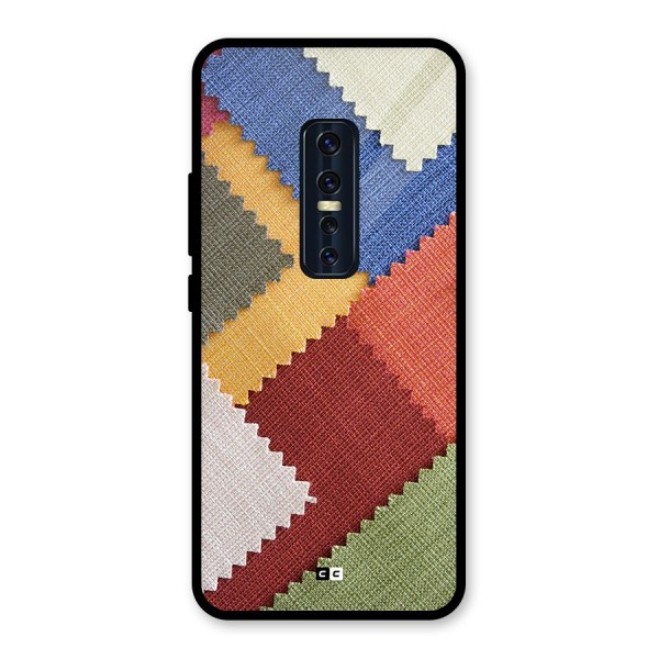 Printed Fabric Glass Back Case for Vivo V17 Pro