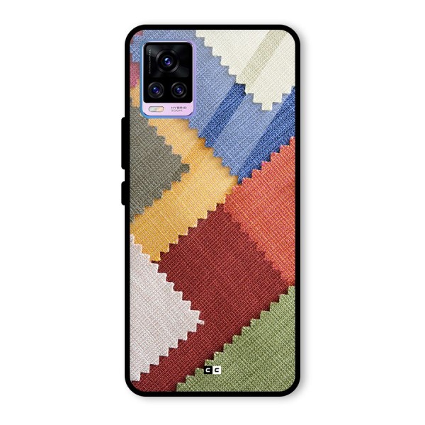 Printed Fabric Glass Back Case for Vivo V20 Pro