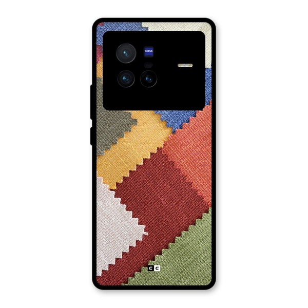 Printed Fabric Glass Back Case for Vivo X80