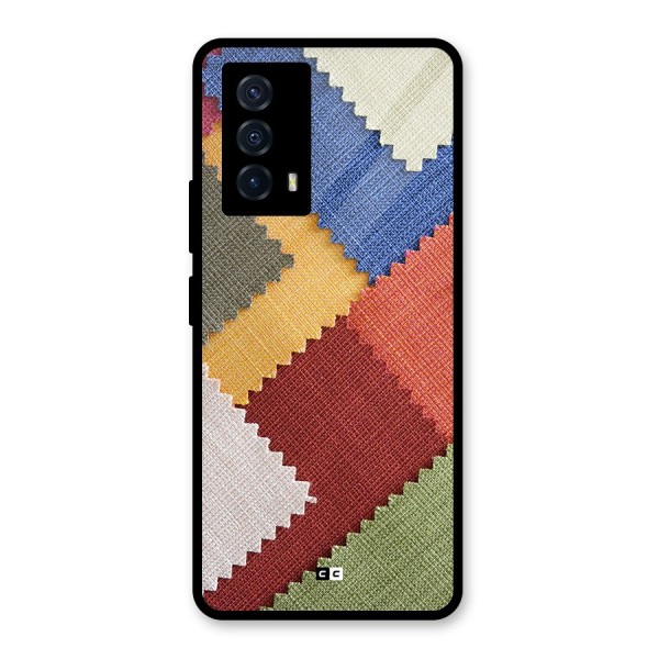 Printed Fabric Glass Back Case for Vivo iQOO Z5