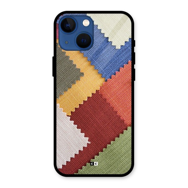 Printed Fabric Glass Back Case for iPhone 13 Mini