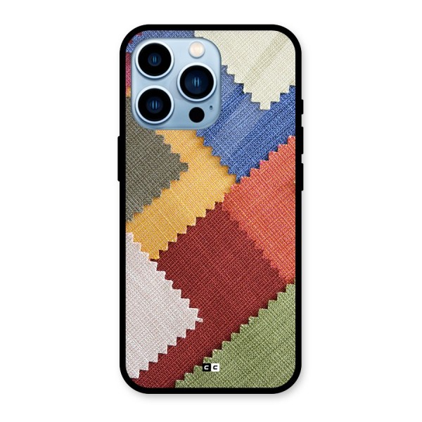 Printed Fabric Glass Back Case for iPhone 13 Pro